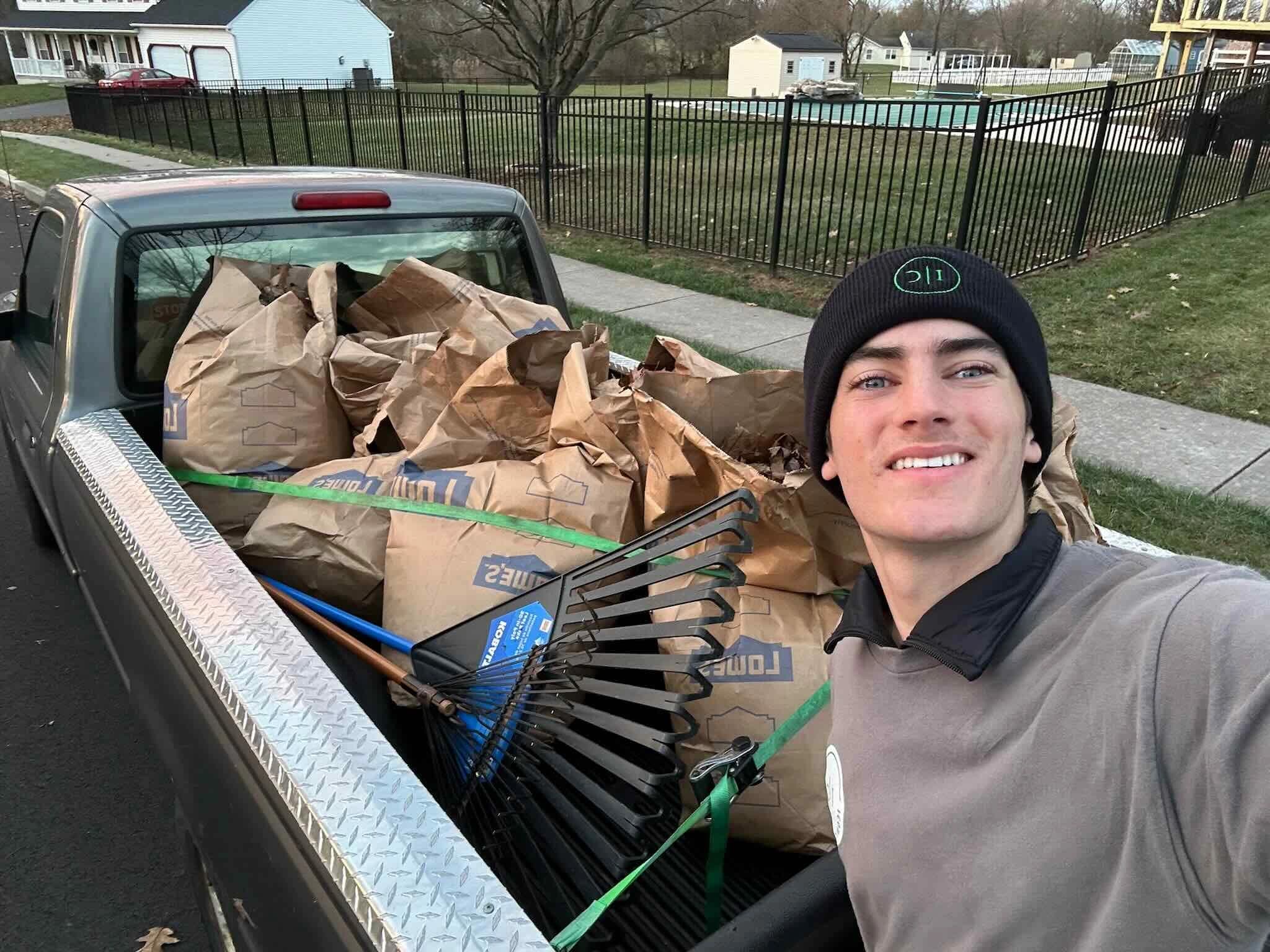 Clean property after debris haul-away