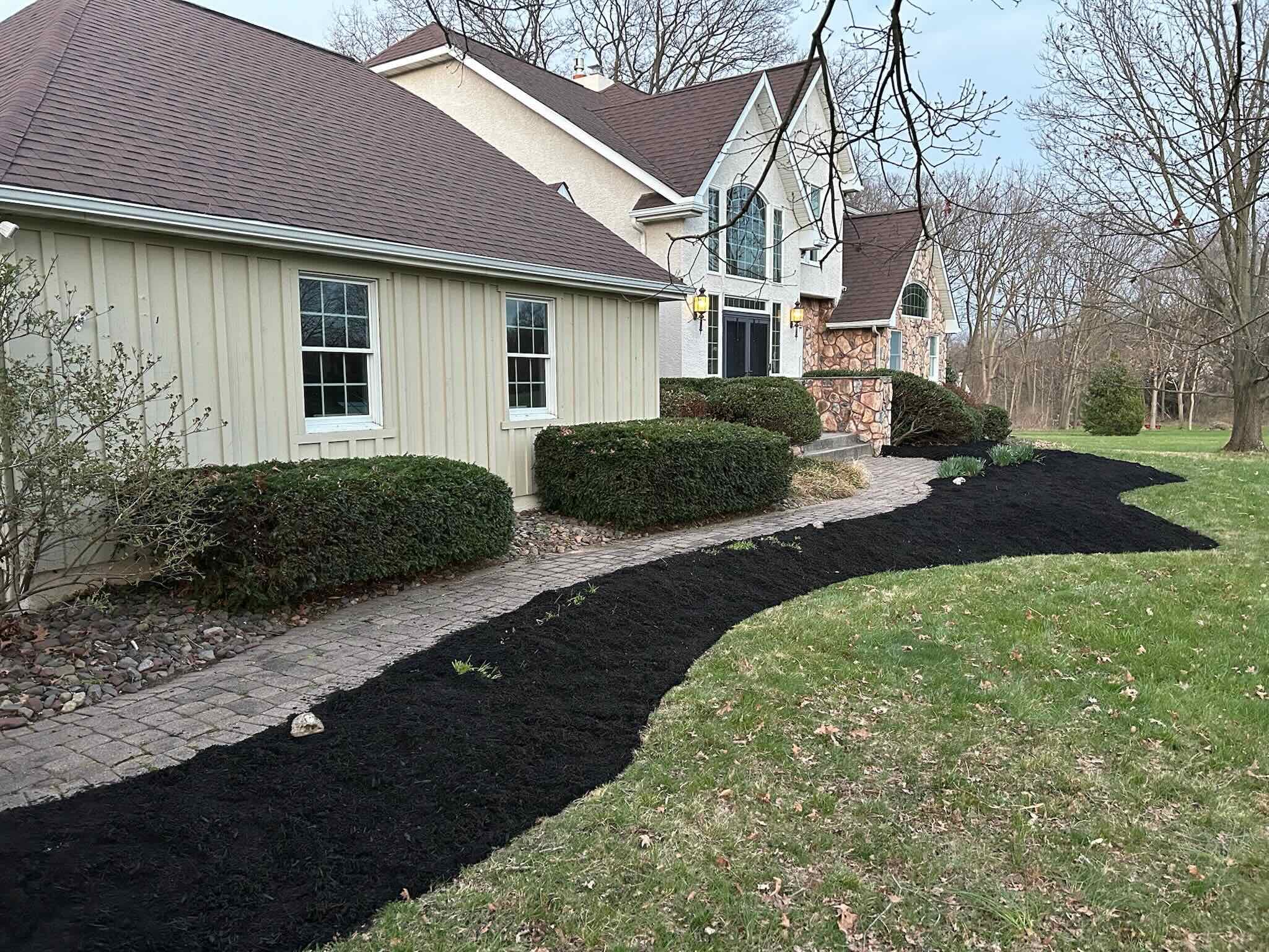 Finished landscaping after cleanup